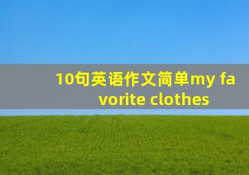 10句英语作文简单my favorite clothes